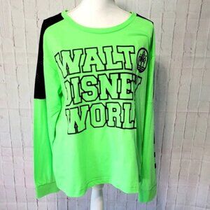 Disney Neon Green Long Sleeve Shirt – NWT